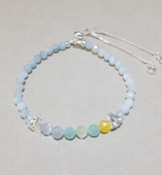 Handmade Nature Gemstone Bracelet with Freshwater Pearl